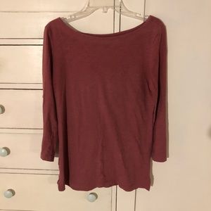 Loft purple 3/4 length T-shirt